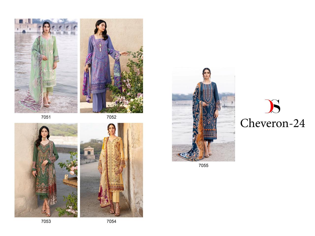 Deepsy Cheveron 24 Chiffon Dupatta Pakistani Suits Wholesale catalog