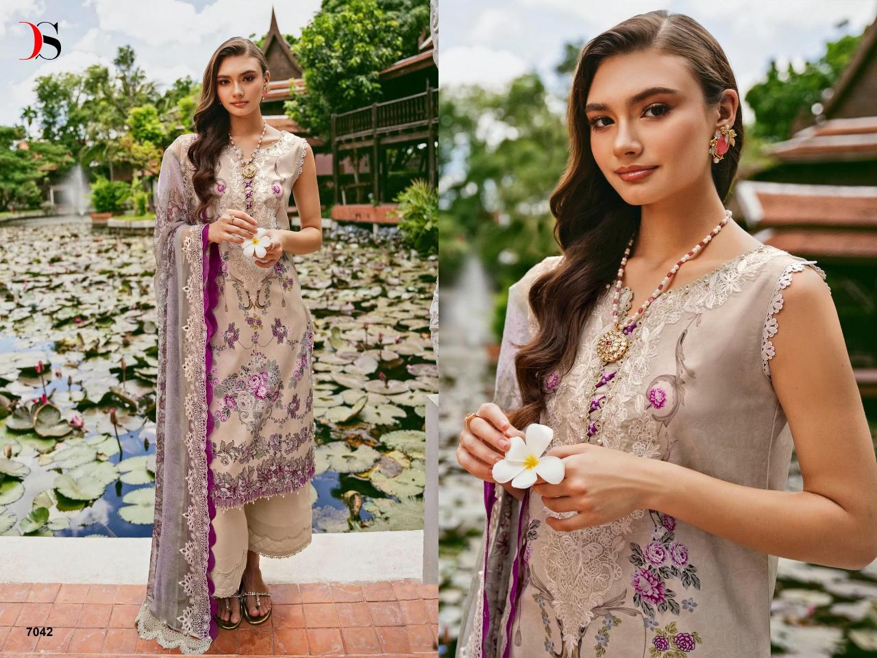 Deepsy jade Needle Wonder 24 Chiffon Dupatta Pakistani Suit Wholesale catalog