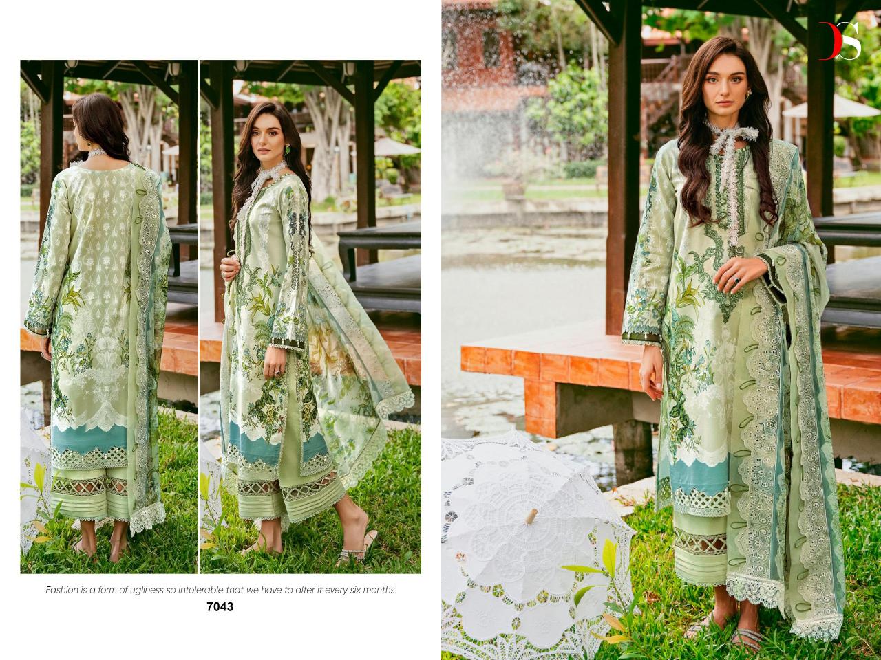 Deepsy jade Needle Wonder 24 Chiffon Dupatta Pakistani Suit Wholesale catalog