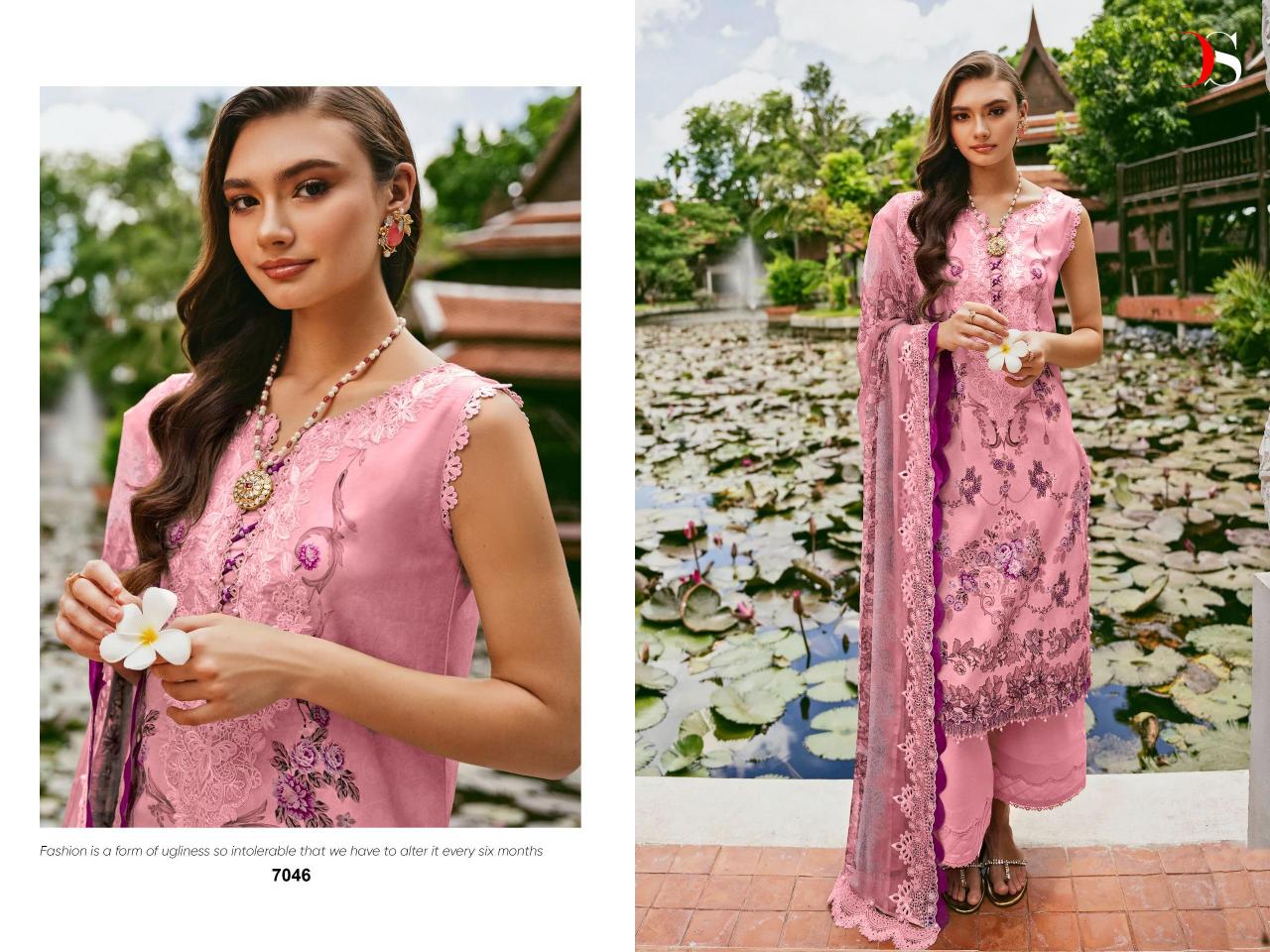 Deepsy jade Needle Wonder 24 Chiffon Dupatta Pakistani Suit Wholesale catalog