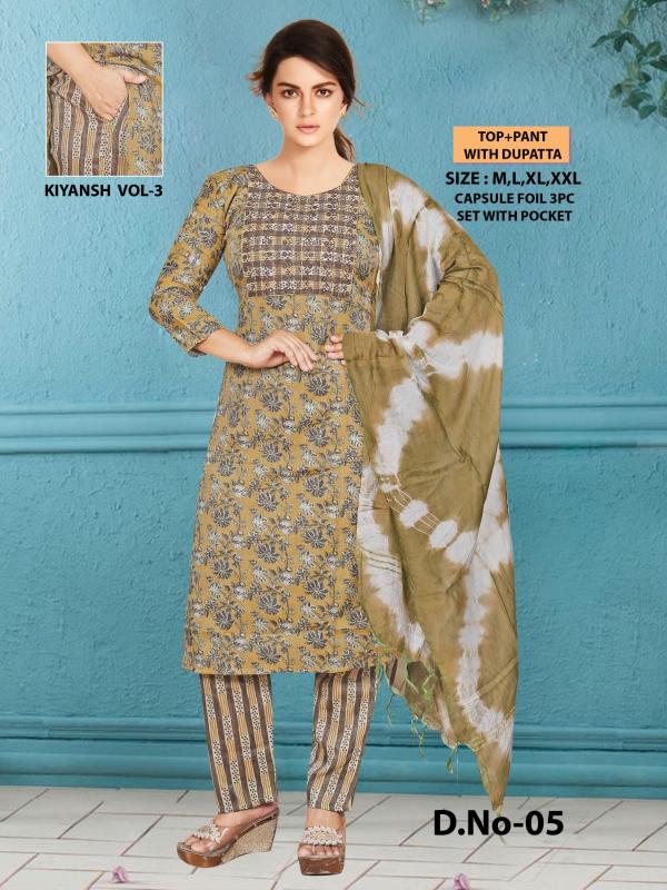 FASHION TALK KIYANSH Vol 3 Kurti Wholesale Catalog