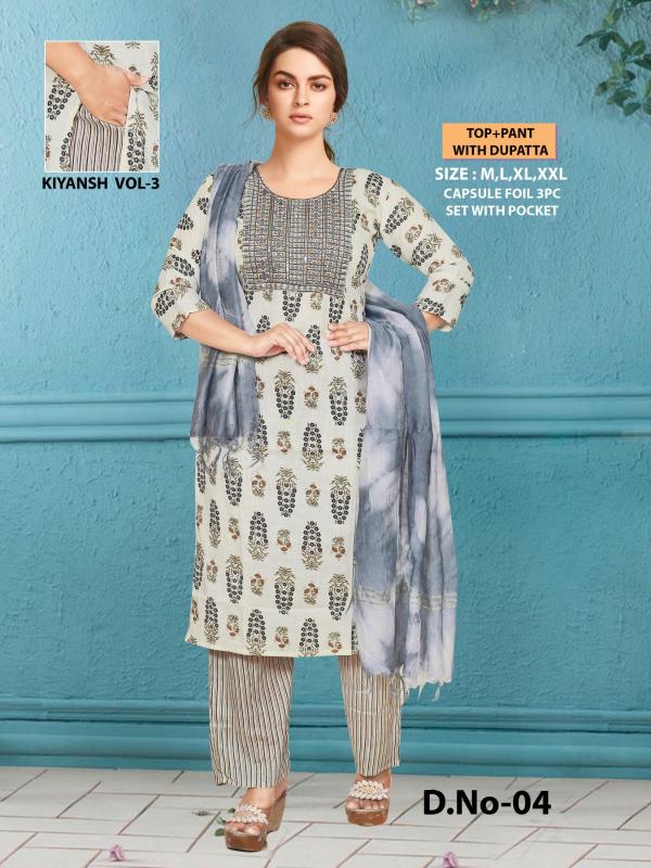 FASHION TALK KIYANSH Vol 3 Kurti Wholesale Catalog