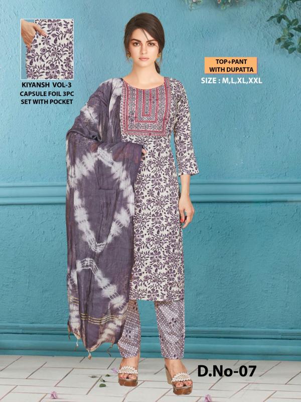 FASHION TALK KIYANSH Vol 3 Kurti Wholesale Catalog