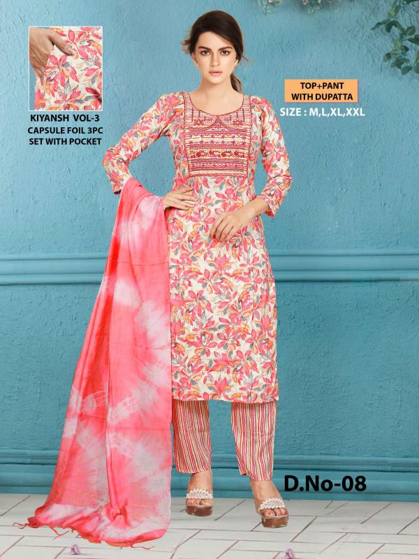 FASHION TALK KIYANSH Vol 3 Kurti Wholesale Catalog