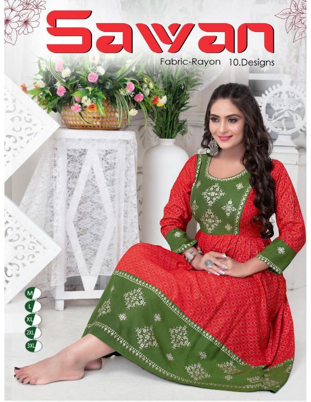 FASHION TALK SAWAN Kurti Wholesale catalog