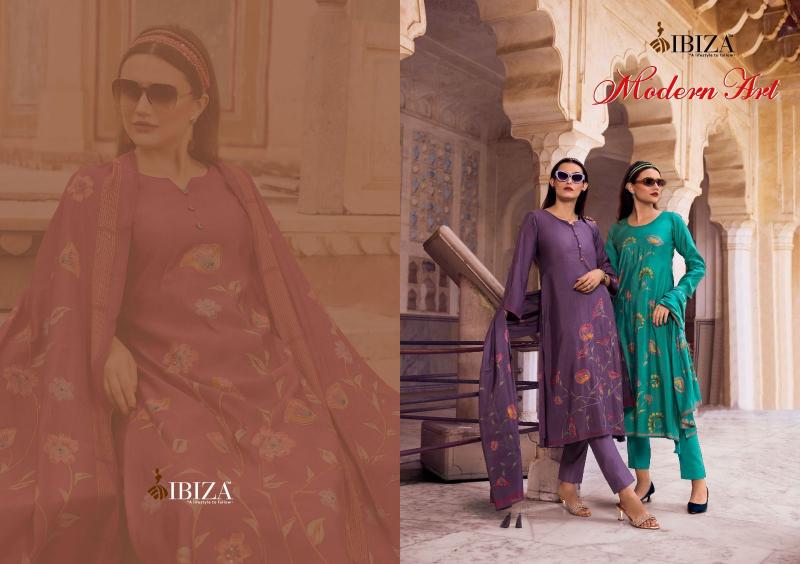 Ibiza Morden Art Viscose Muslin Salwar Kameez Wholesale Catalog