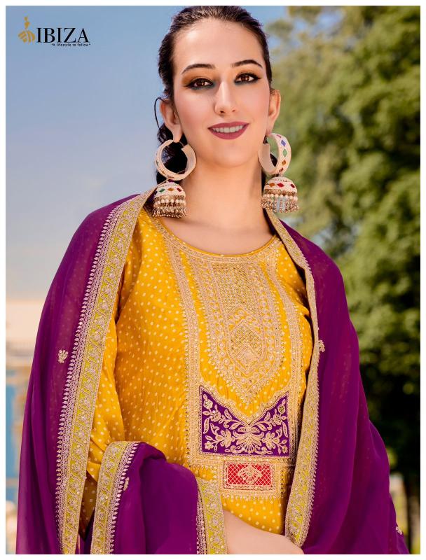 Ibiza Rang Bandhej Digital Printed Salwar Kameez Wholesale Catalog