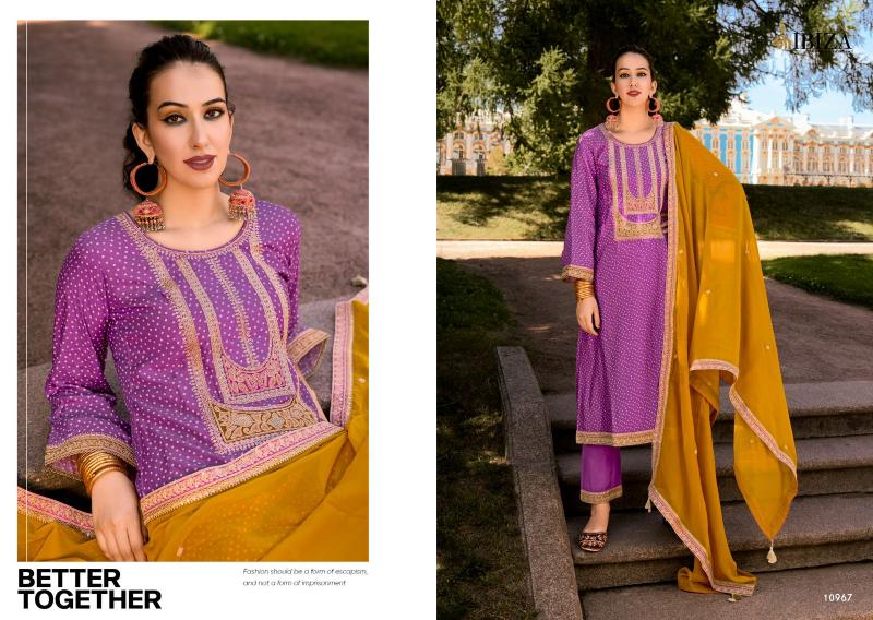 Ibiza Rang Bandhej Digital Printed Salwar Kameez Wholesale Catalog