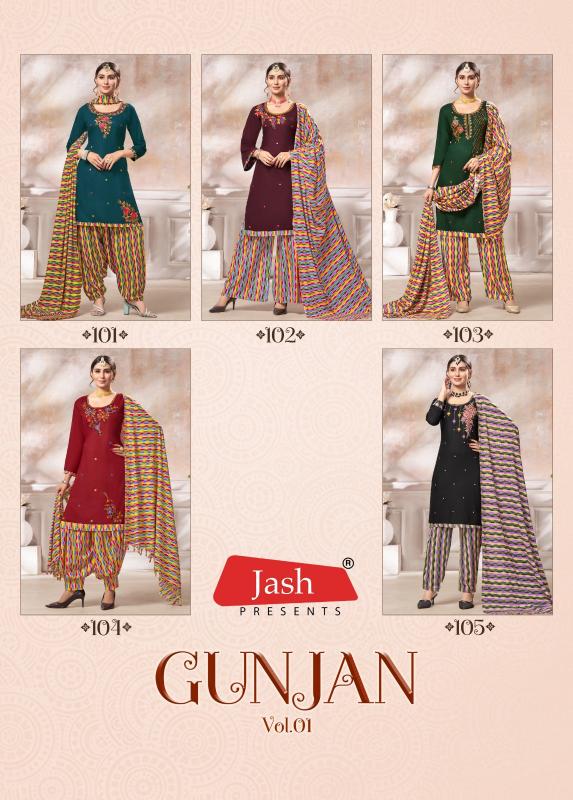 Jash Gunjan Vol 1 Rayon Dress Material Wholesale catalog