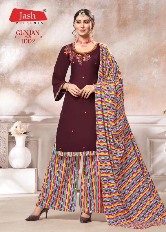 Jash Gunjan Vol 1 Rayon Dress Material Wholesale catalog