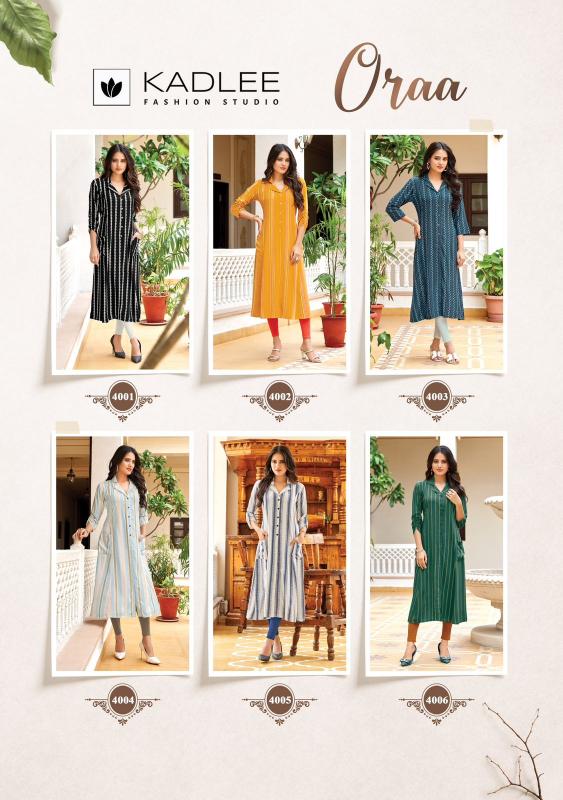 Kadlee Oraa Rayon Kurti Wholesale catalog