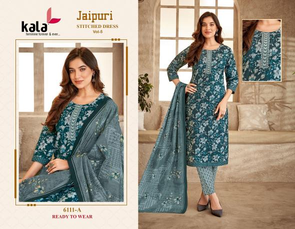 Kala Jaipuri Vol-5 – Kurti Pant With Dupatta - Wholesale Catalog