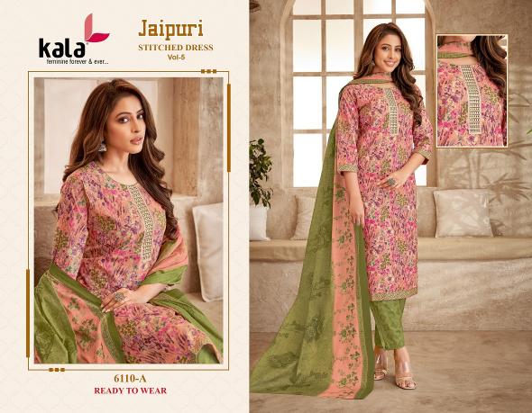 Kala Jaipuri Vol-5 – Kurti Pant With Dupatta - Wholesale Catalog