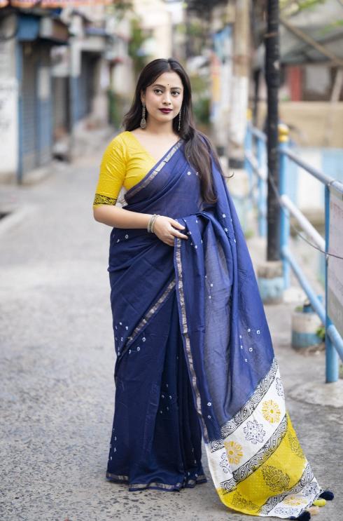 Kc 4002 Designer Chanderi Cotton Saree Wholesale catalog