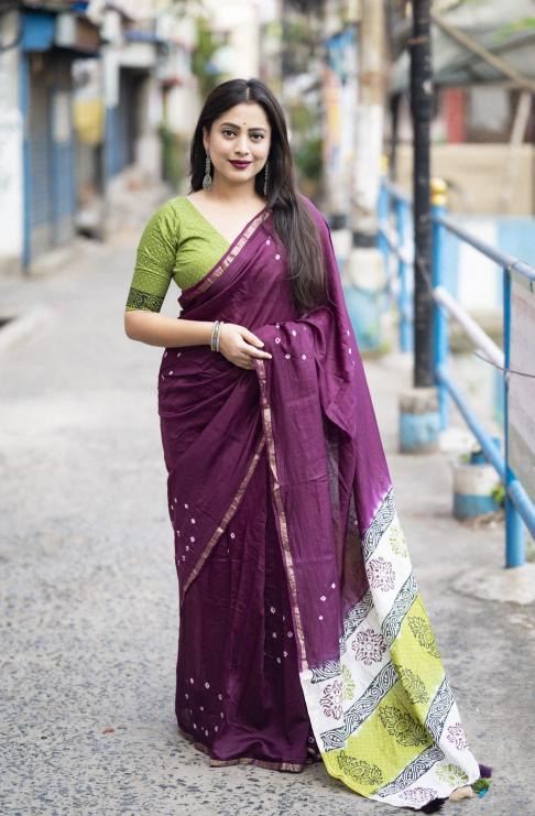 Kc 4002 Designer Chanderi Cotton Saree Wholesale catalog