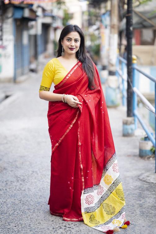 Kc 4002 Designer Chanderi Cotton Saree Wholesale catalog