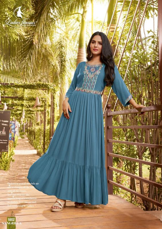  Ladies Flavour Sangrilla KURTI Wholesale catalog