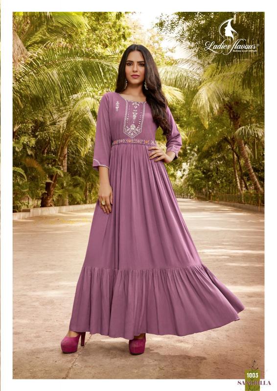  Ladies Flavour Sangrilla KURTI Wholesale catalog