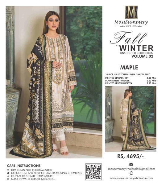 Mausummery Winter VOL 2 Original Pakistani Suits Wholesale Catalog