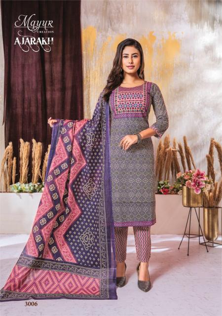 Mayur Ajarakh Vol-3 – Kurti Pant With Dupatta - Wholesale Catalog