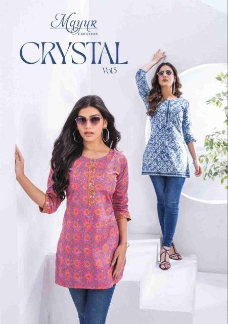 Mayur Crystal Vol 3 Kurti Wholesale Catalog