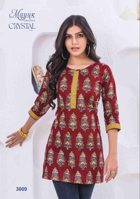 Mayur Crystal Vol 3 Kurti Wholesale Catalog