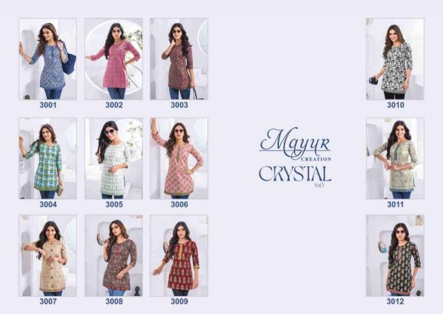 Mayur Crystal Vol 3 Kurti Wholesale Catalog