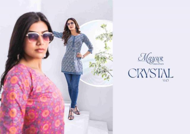 Mayur Crystal Vol 3 Kurti Wholesale Catalog