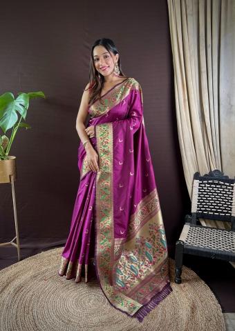 Meera 227 Designer Paithani Silk Saree Wholesale catalog