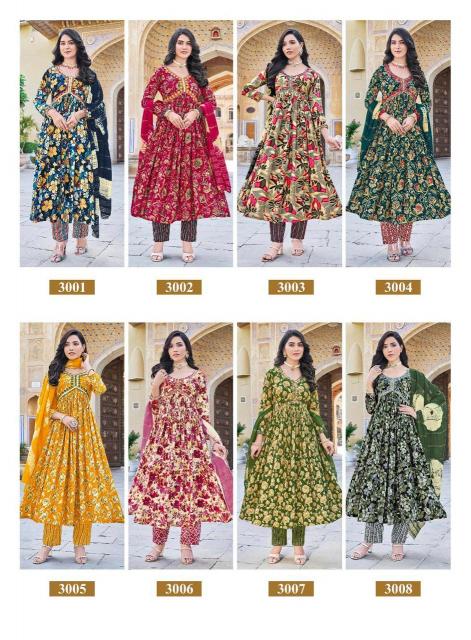 NAVKAR K.C KASHISH Vol 3 Anarkali Kurtis Wholesale Catalog