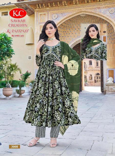 NAVKAR K.C KASHISH Vol 3 Anarkali Kurtis Wholesale Catalog