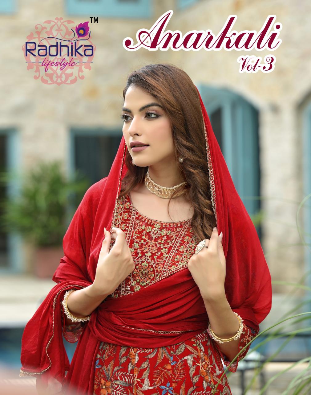 RADHIKA lifestyle ANARKALI VOL 3 Kurti Wholesale Catalog