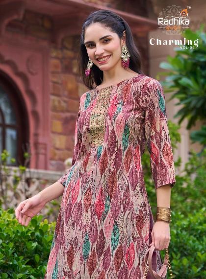 Radhika Lifestyle Charming Vol-6 – Straight Kurtis - Wholesale Catalog