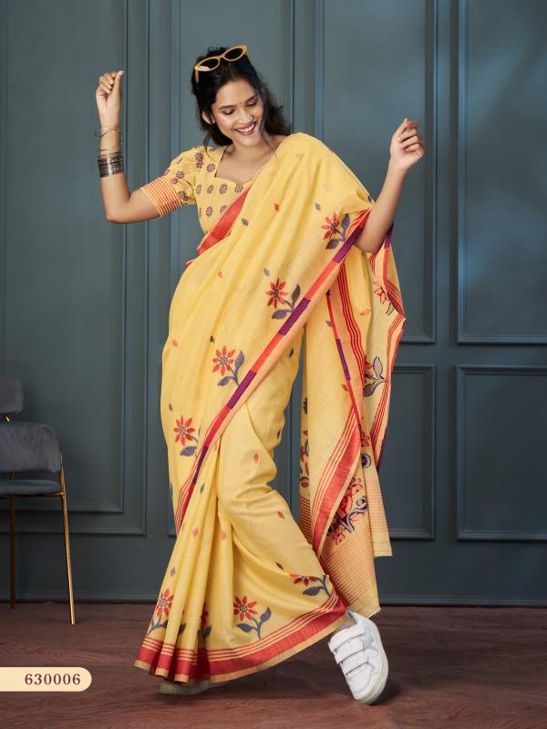 Rajpath Rolex Handloom Linen Beautiful Weaving Saree Wholesale Catalog