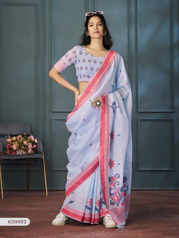 Rajpath Rolex Handloom Linen Beautiful Weaving Saree Wholesale Catalog