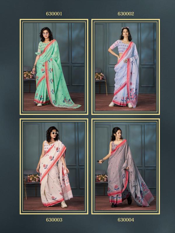 Rajpath Rolex Handloom Linen Beautiful Weaving Saree Wholesale Catalog