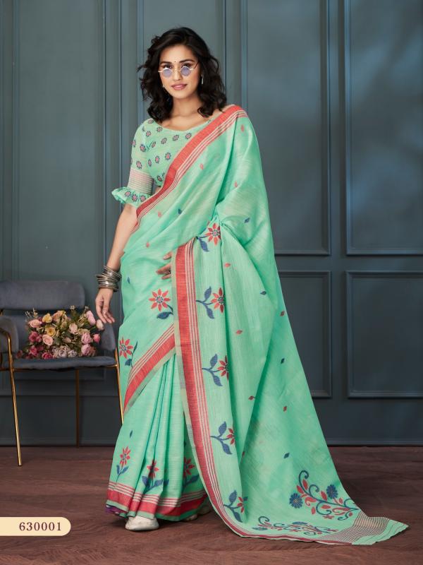 Rajpath Rolex Handloom Linen Beautiful Weaving Saree Wholesale Catalog