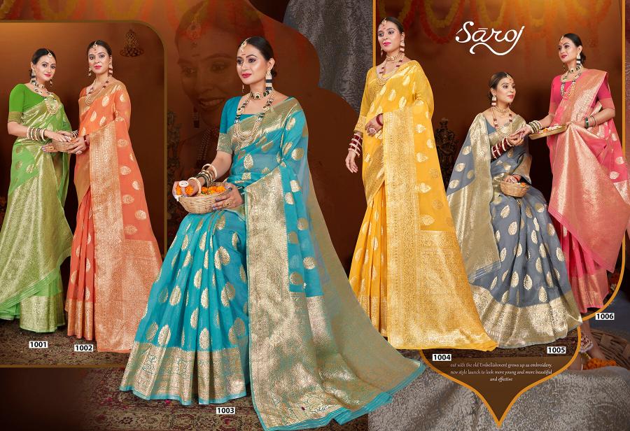 Saroj Chaaya linen vol.2 50*600 Silk saree in surat with price wholesale