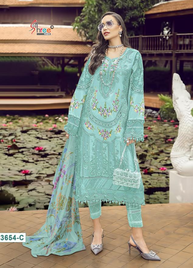 Shree Mariya B Lawn Festival Collection Vol 8 Chiffon Dupatta salwar Suit Wholesale catalog