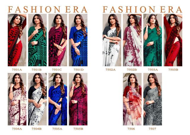 Sushma Fashion Era crape sarees Wholesale Catalog