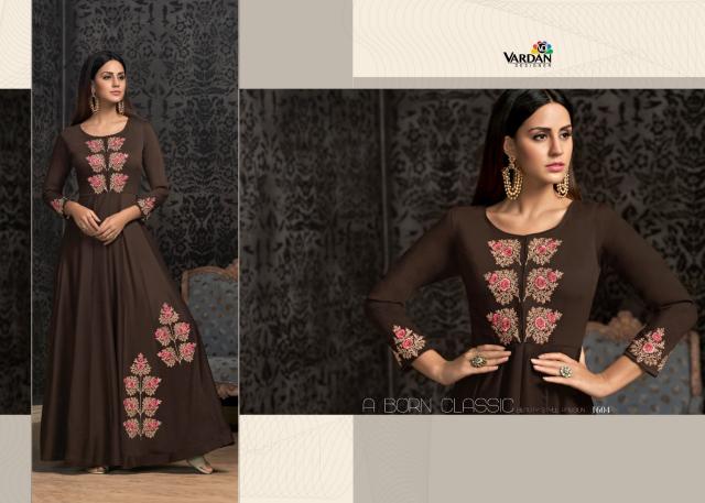 Vardan Navya Vol 16 Long Kurti Gown Wholesale Catalog