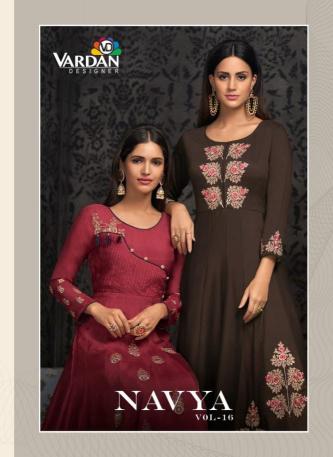 Vardan Navya Vol 16 Long Kurti Gown Wholesale Catalog