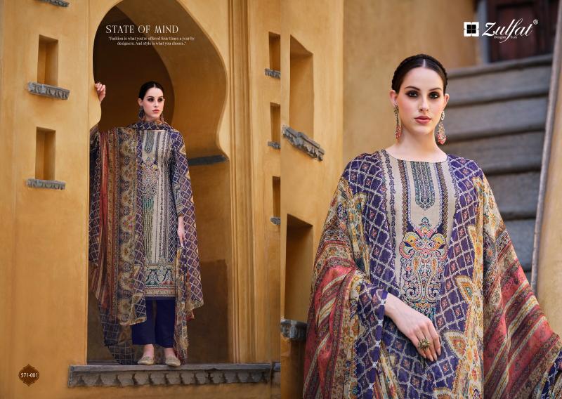 Zulfat Saima Cotton Printed Dress Material Wholesale catalog