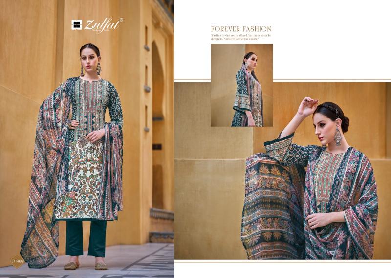 Zulfat Saima Cotton Printed Dress Material Wholesale catalog