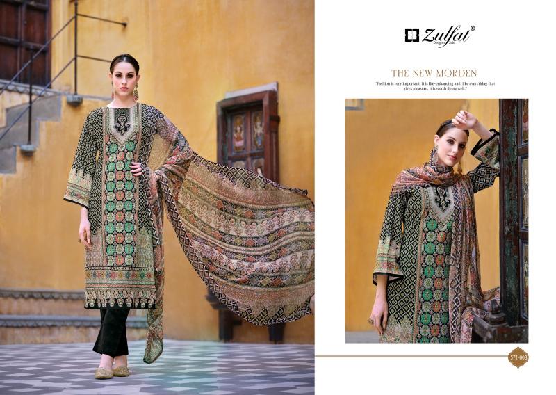 Zulfat Saima Cotton Printed Dress Material Wholesale catalog