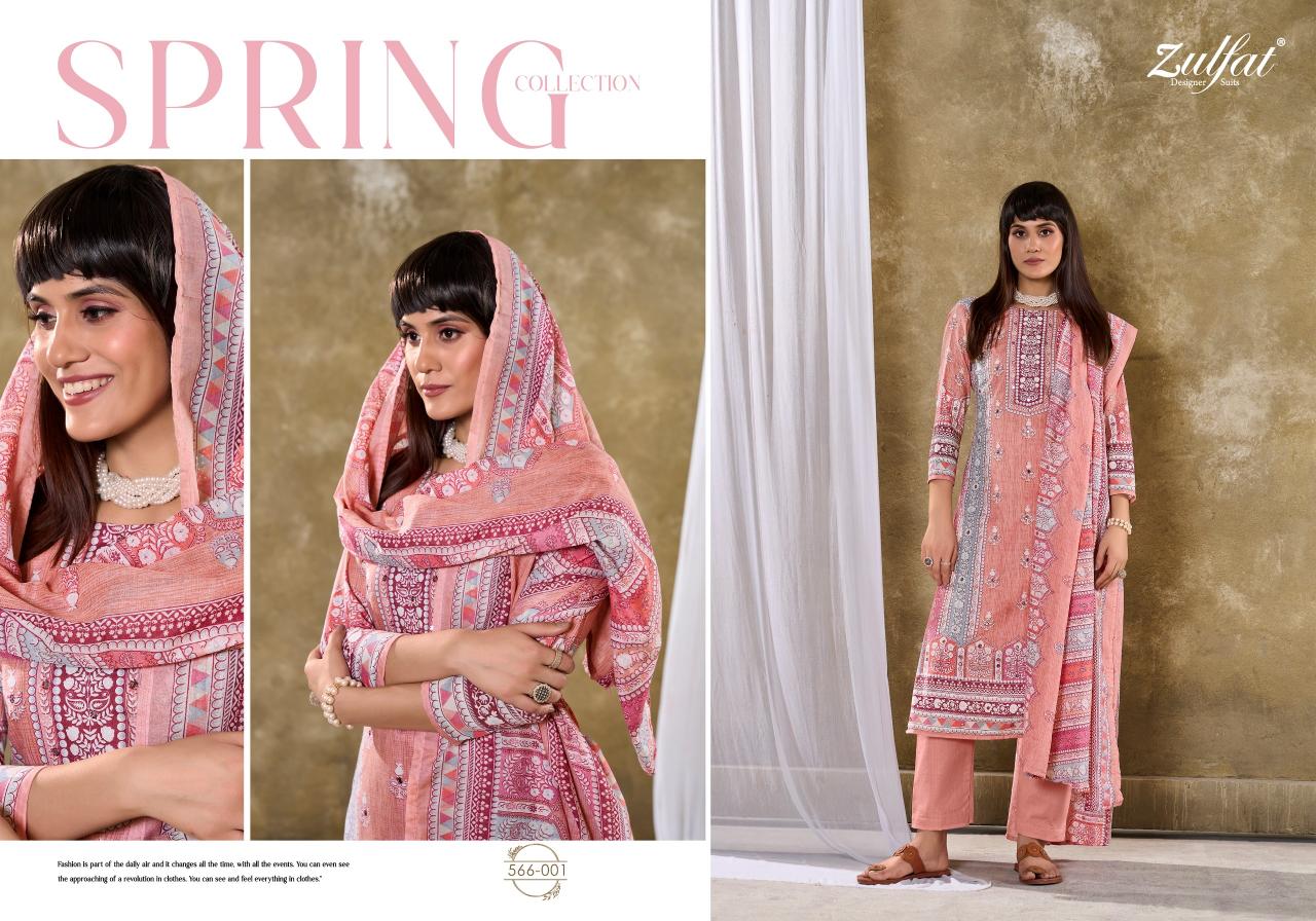 Zulfat Summer Swag Cotton Dress Material Wholesale catalog