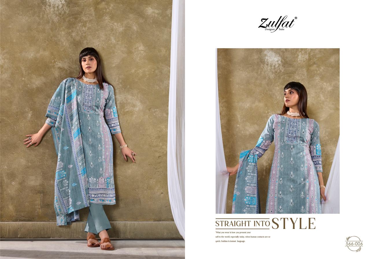 Zulfat Summer Swag Cotton Dress Material Wholesale catalog