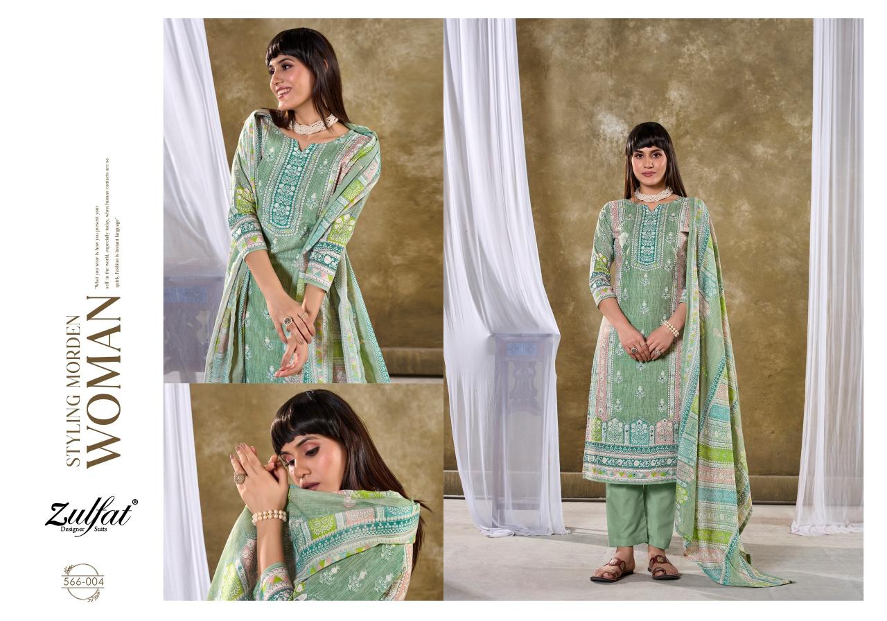 Zulfat Summer Swag Cotton Dress Material Wholesale catalog