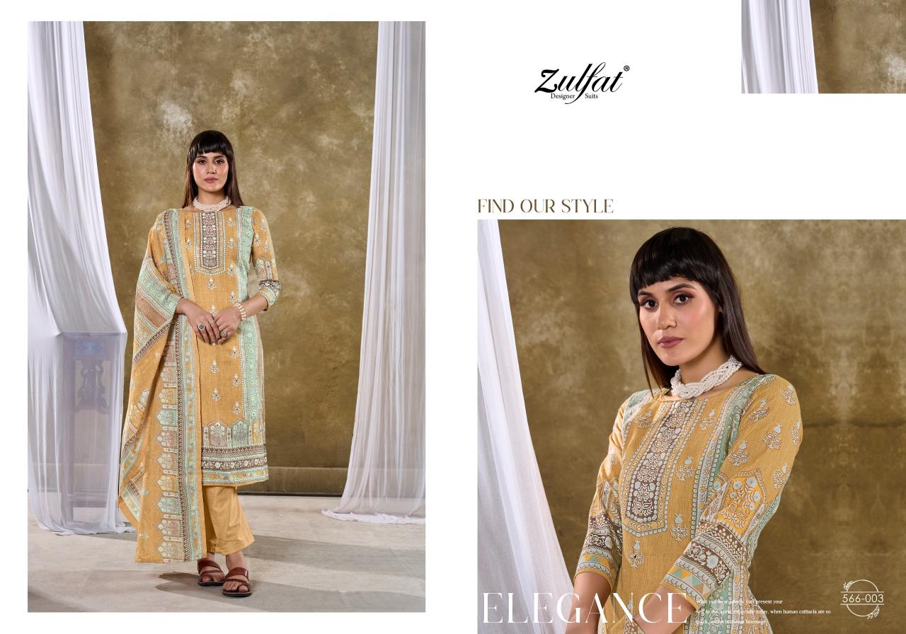 Zulfat Summer Swag Cotton Dress Material Wholesale catalog