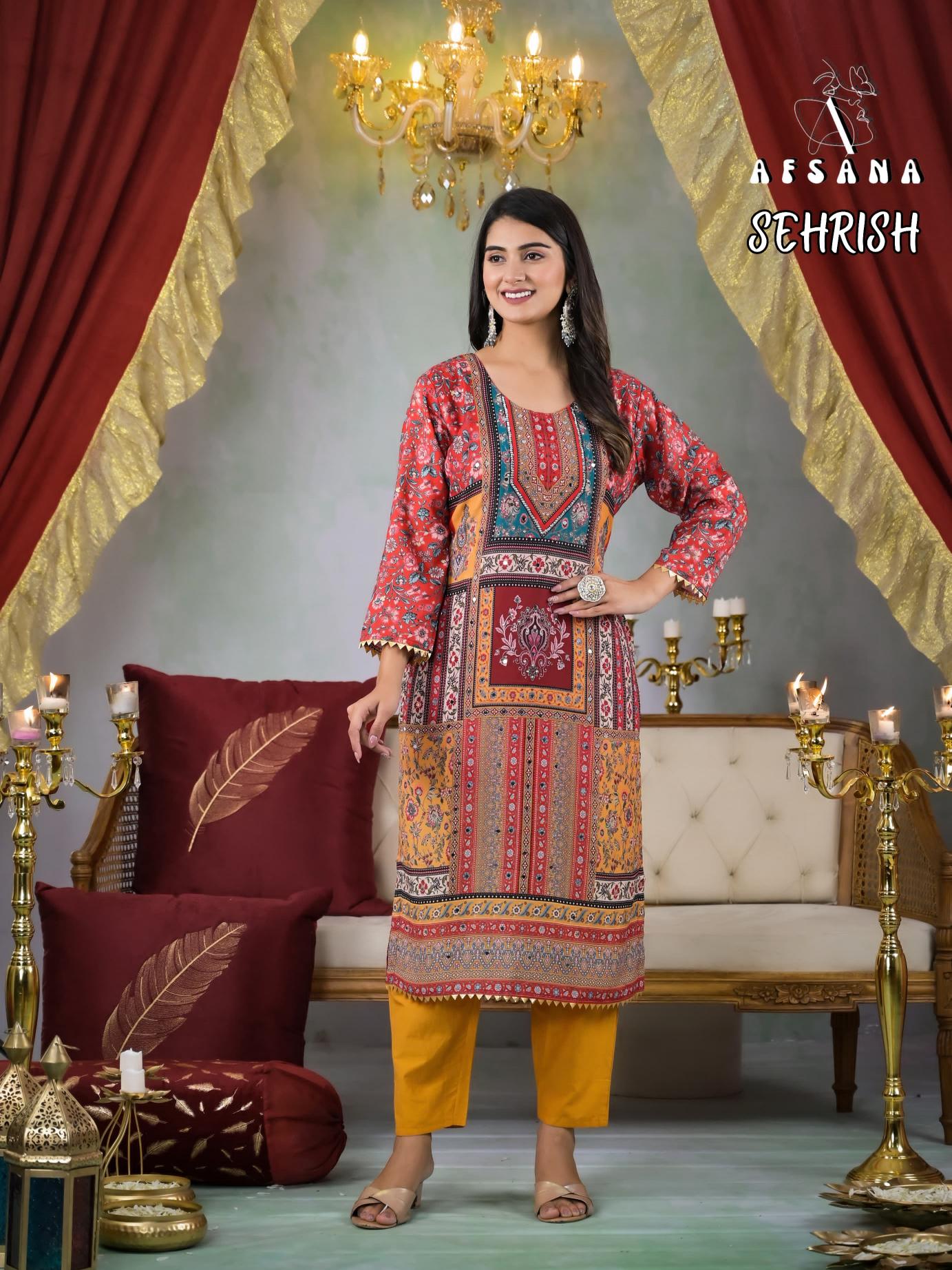 afsana Sehrish Pakistani Suits Online in Surat Wholesale Catalog